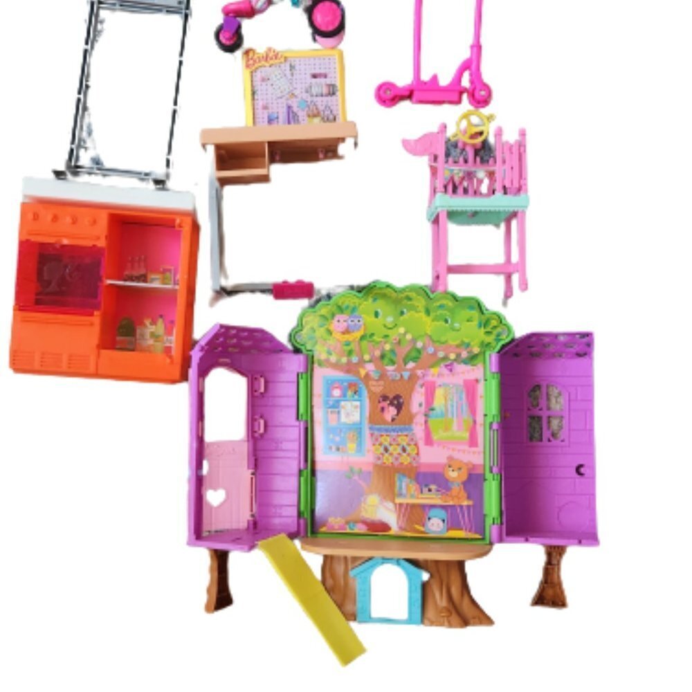 Barbie Brand 7 Piece Play Structures Lot GUC